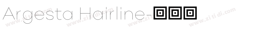 Argesta Hairline字体转换